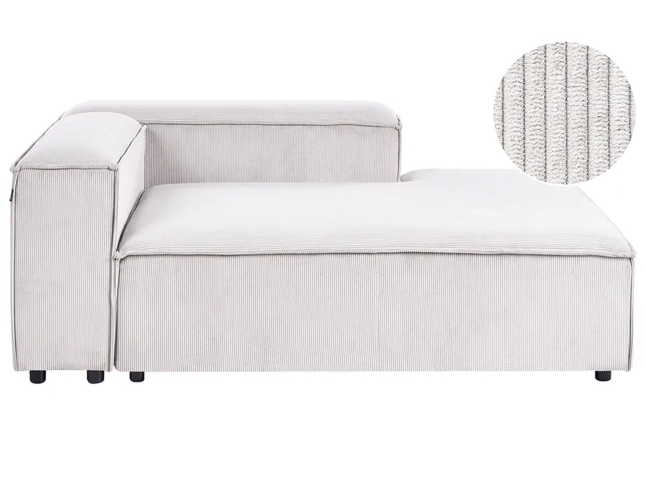 Cape Luxe Chaise Lounge Left facing Corduroy Off-White