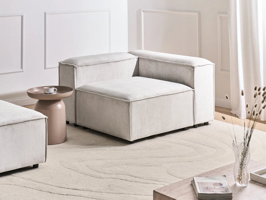 Cape Luxe Corner Seat Corduroy Off-White Left Facing