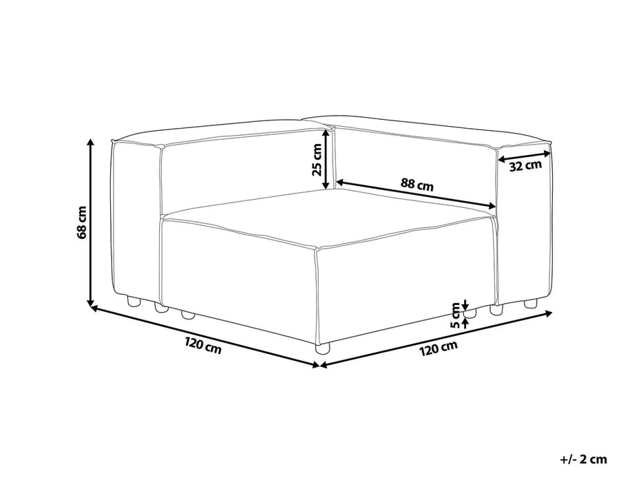 Cape Luxe Corner Seat Corduroy Off-White Left Facing