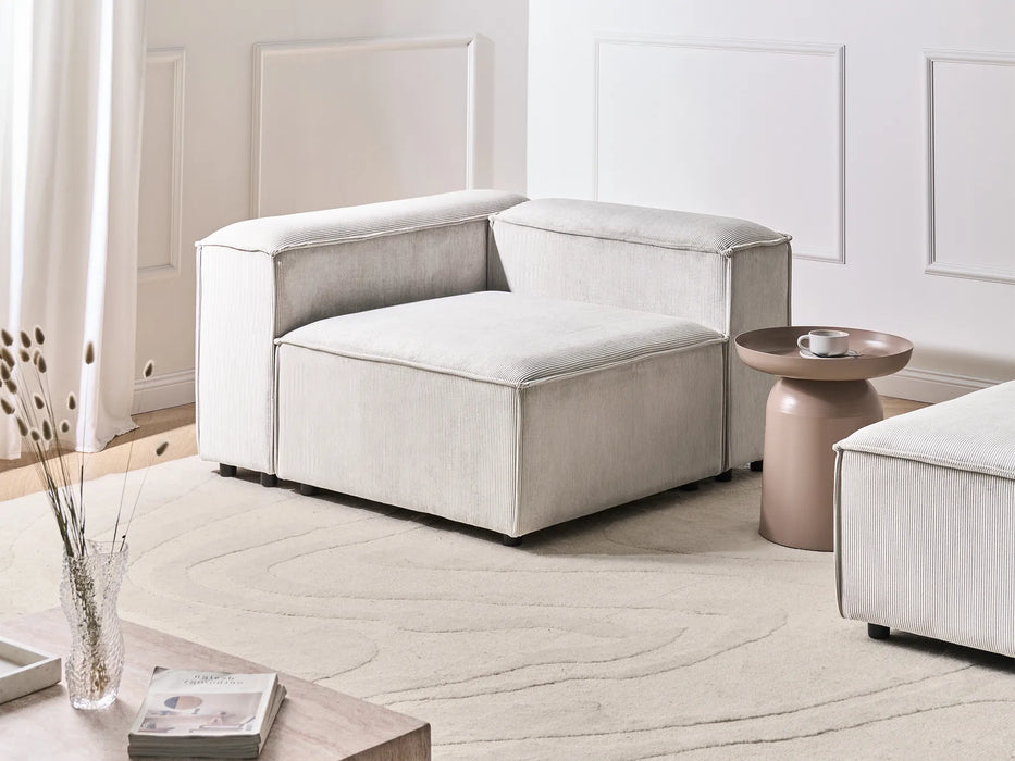 Cape Luxe Corner Seat Corduroy Off-White Right Facing