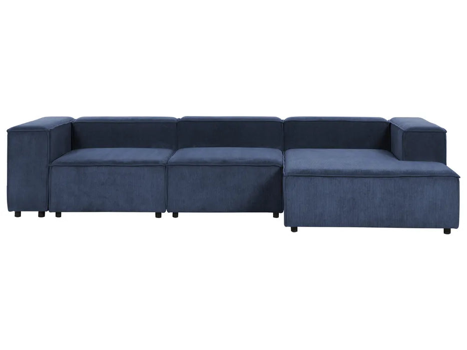 Cape Luxe Modular Sofa Left-Facing 4 Seater Corduroy Dark Blue