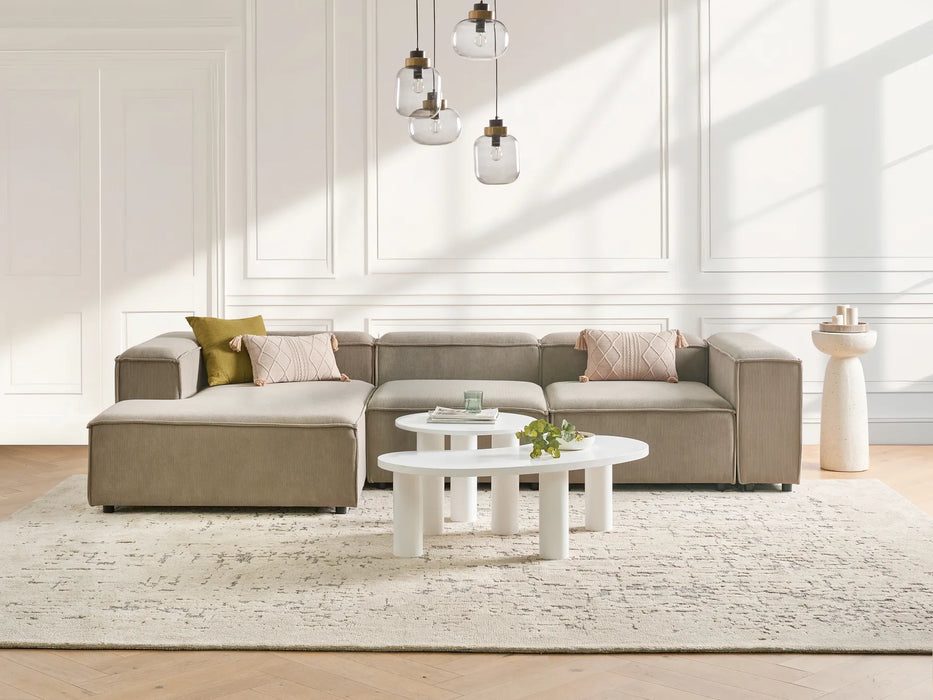 Cape Luxe Modular Sofa Right-Facing 4 Seater Corduroy light brown