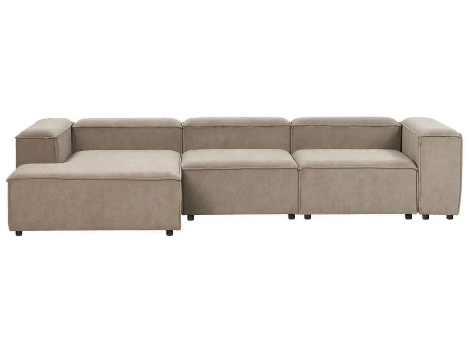 Cape Luxe Modular Sofa Right-Facing 4 Seater Corduroy light brown