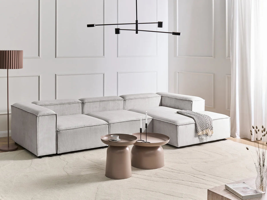 Cape Luxe Modular Sofa Left-Facing 4 Seater Corduroy off white