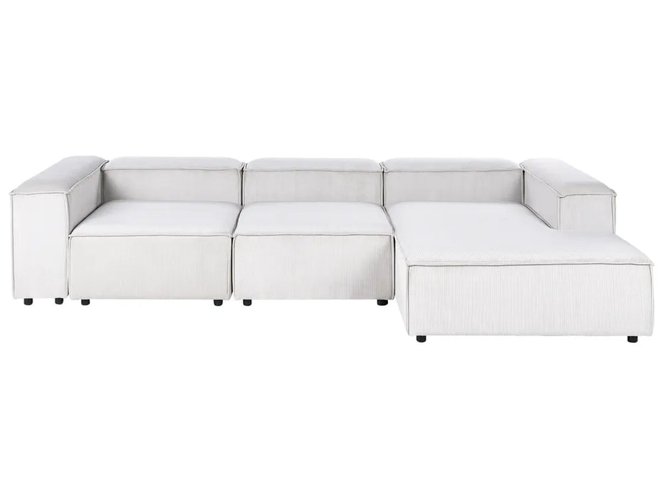 Cape Luxe Modular Sofa Left-Facing 4 Seater Corduroy off white
