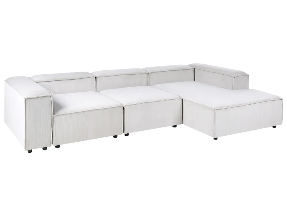 Cape Luxe Modular Sofa Left-Facing 4 Seater Corduroy off white