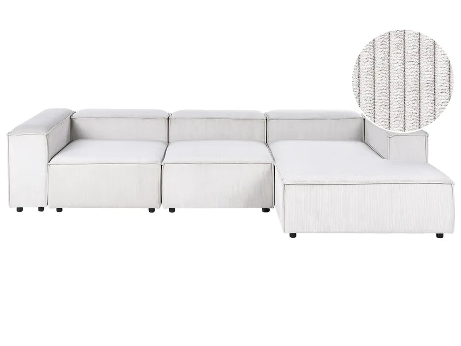 Cape Luxe Modular Sofa Left-Facing 4 Seater Corduroy off white