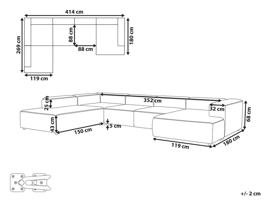 Cape Luxe Modular Sofa 5-Seater