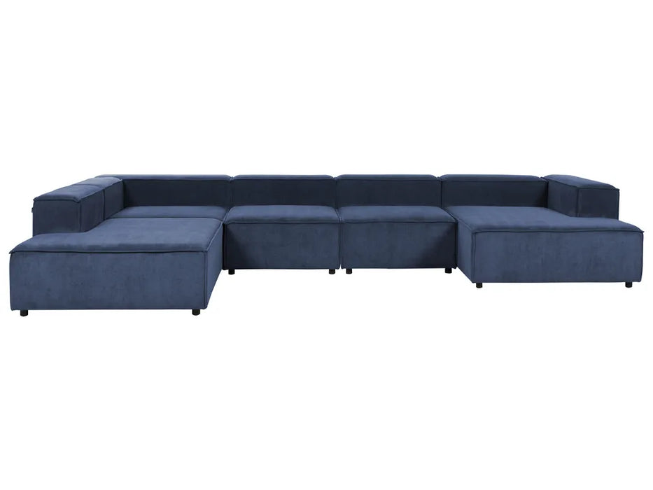 Cape Luxe Modular Sofa Right-Facing 5 Seater Corduroy Dark Blue