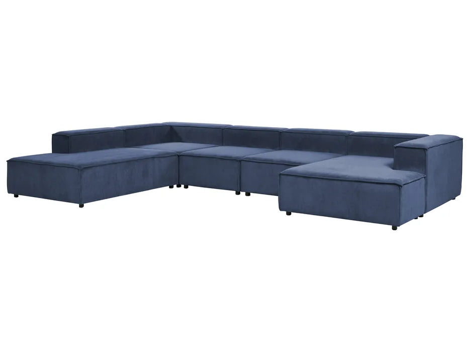 Cape Luxe Modular Sofa Right-Facing 5 Seater Corduroy Dark Blue
