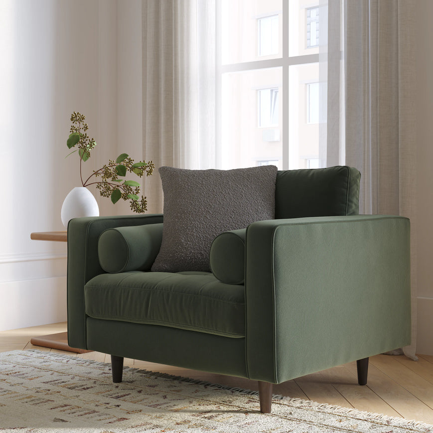 Hyde Park Tufted Velvet Lounge Chair