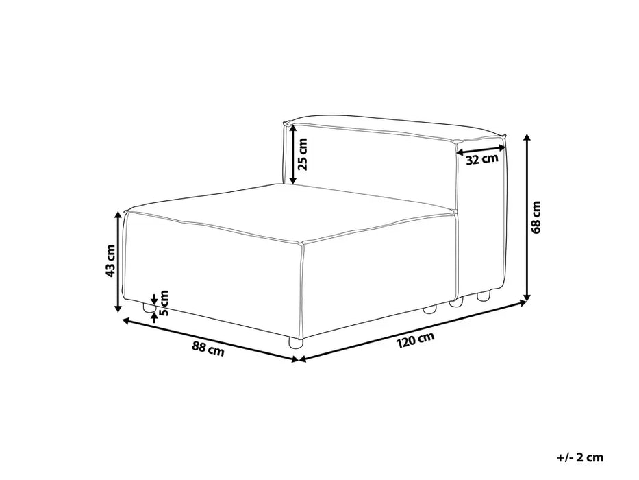 Cape Luxe 1-Seat Sectional Corduroy Off-White