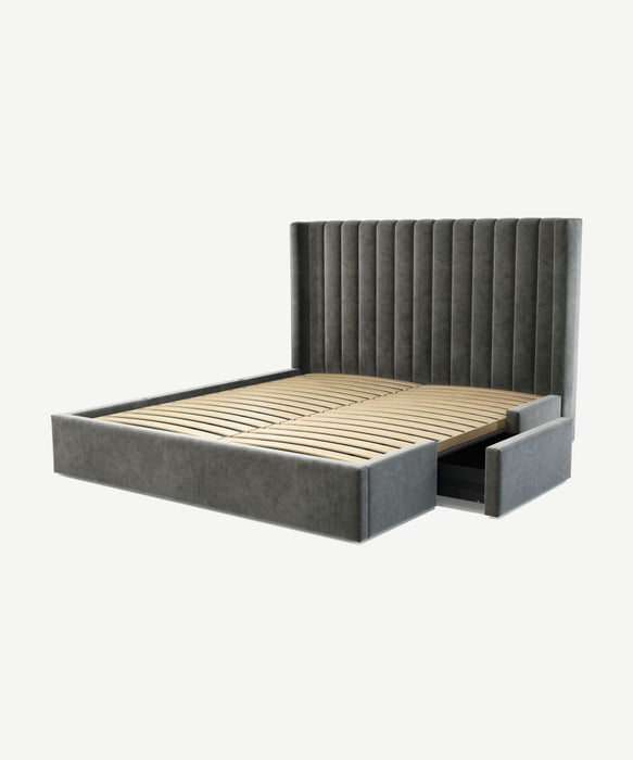 Frans Velvet Platform Bed