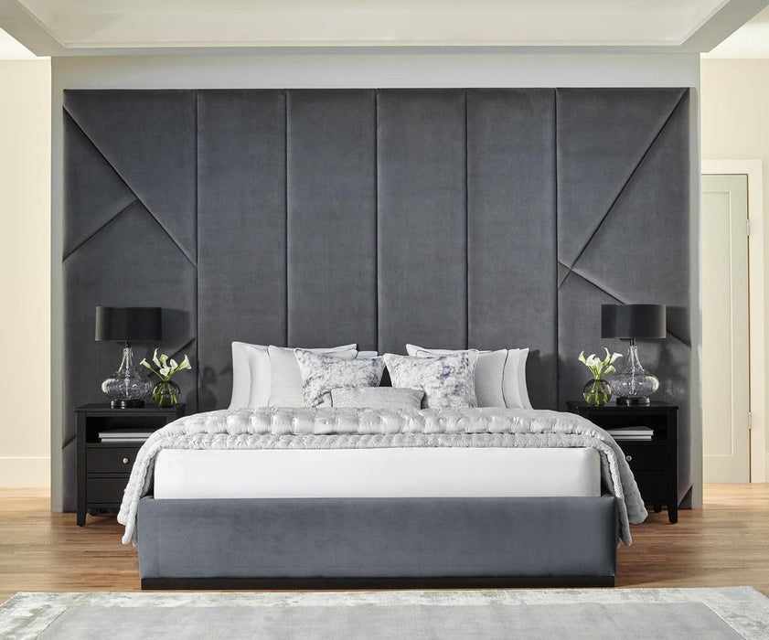 Orion Velvet Platform Bed