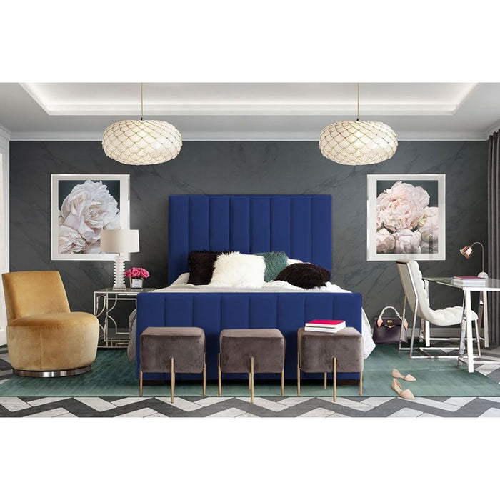 Vega Velvet Platform Bed