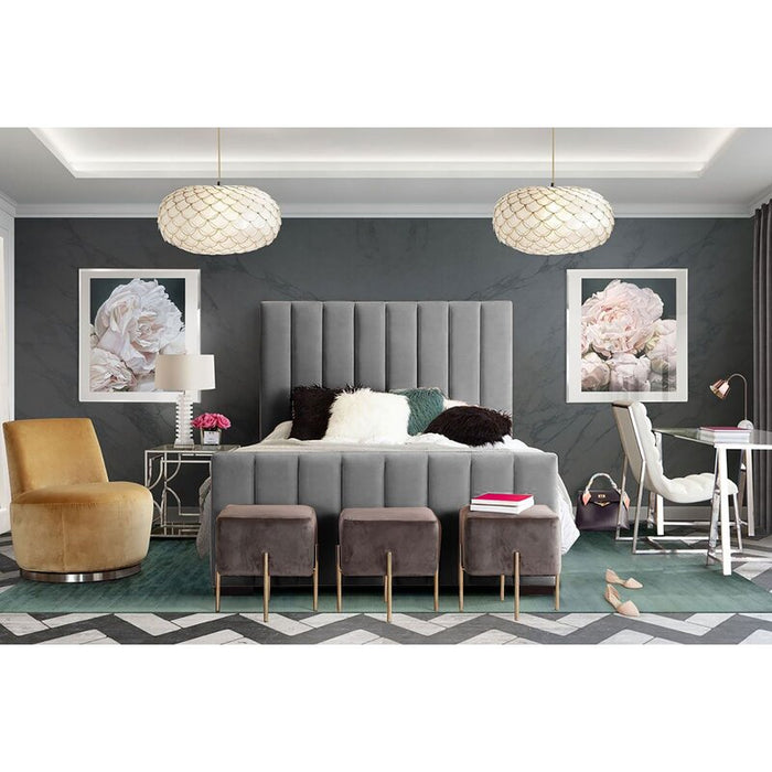 Vega Velvet Platform Bed