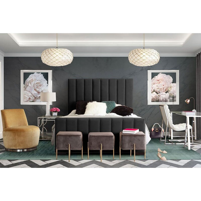 Vega Velvet Platform Bed
