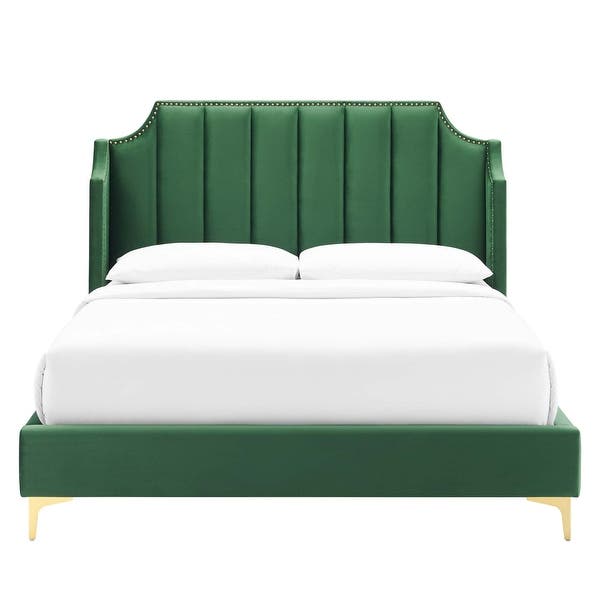 Liam Velvet Platform Bed