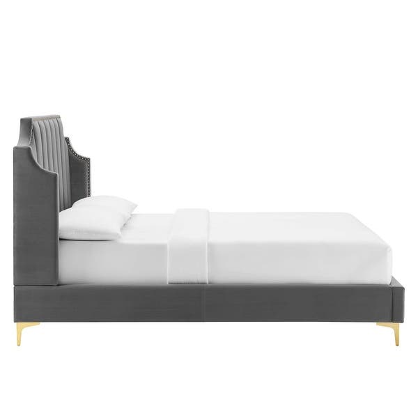 Liam Velvet Platform Bed