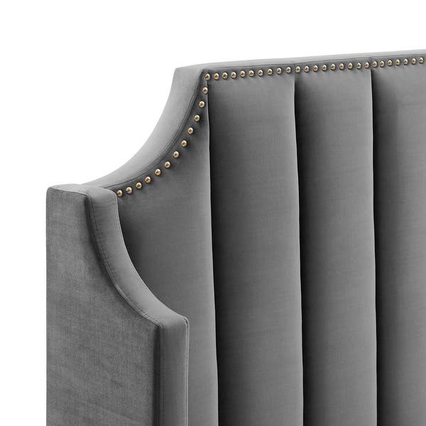 Liam Velvet Platform Bed