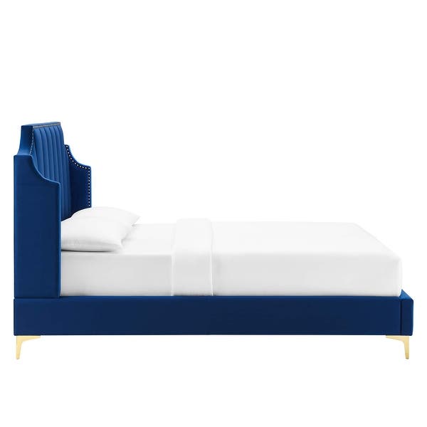 Liam Velvet Platform Bed