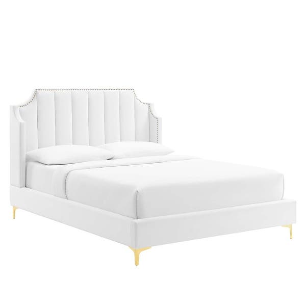 Liam Velvet Platform Bed