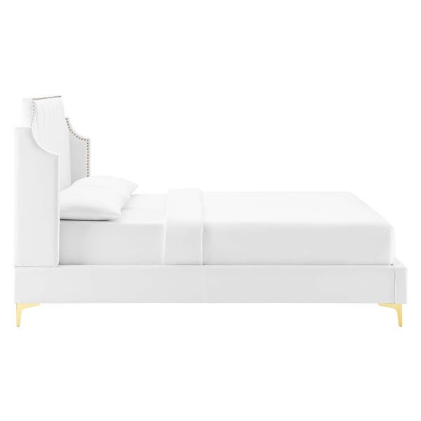 Liam Velvet Platform Bed
