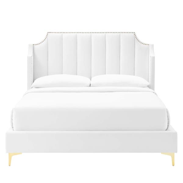 Liam Velvet Platform Bed