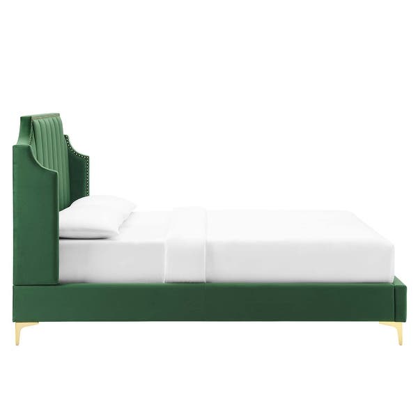 Liam Velvet Platform Bed