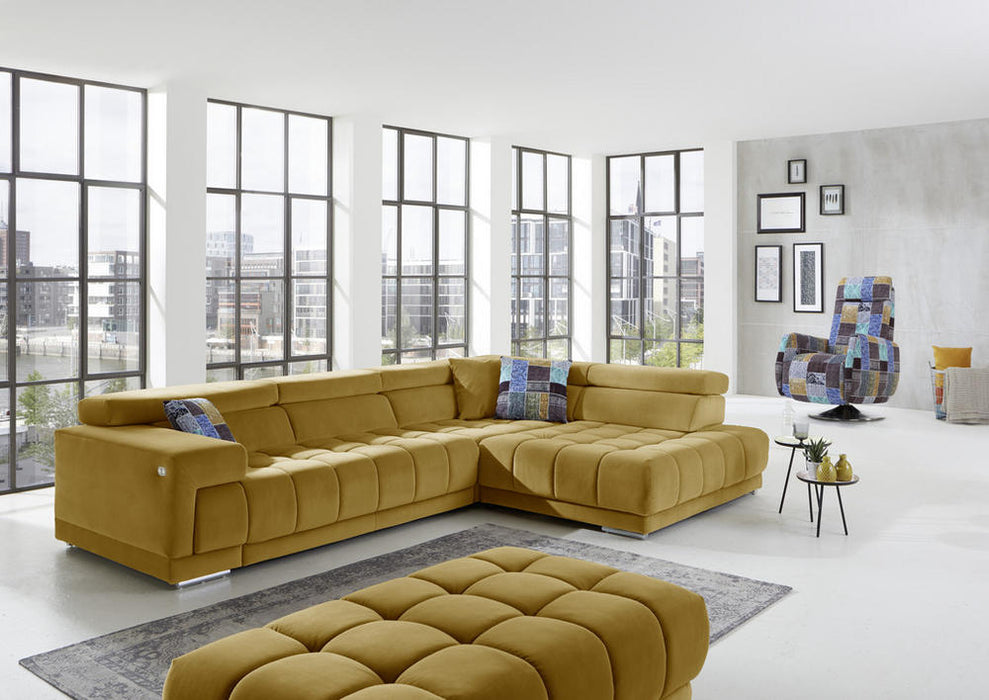 Noah 5 seater velvet sectional couch