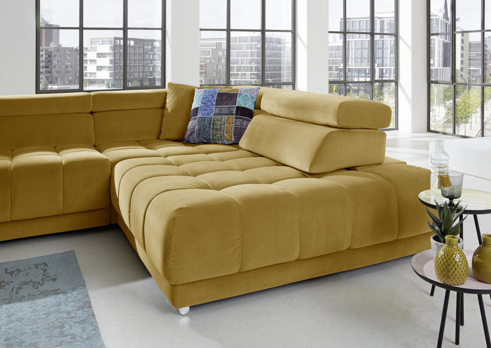 Noah 5 seater velvet sectional couch