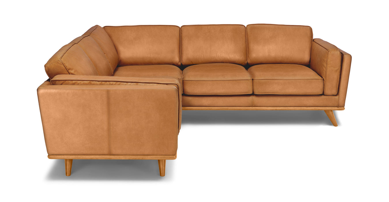 Ivy 5 seater leather sectional couch