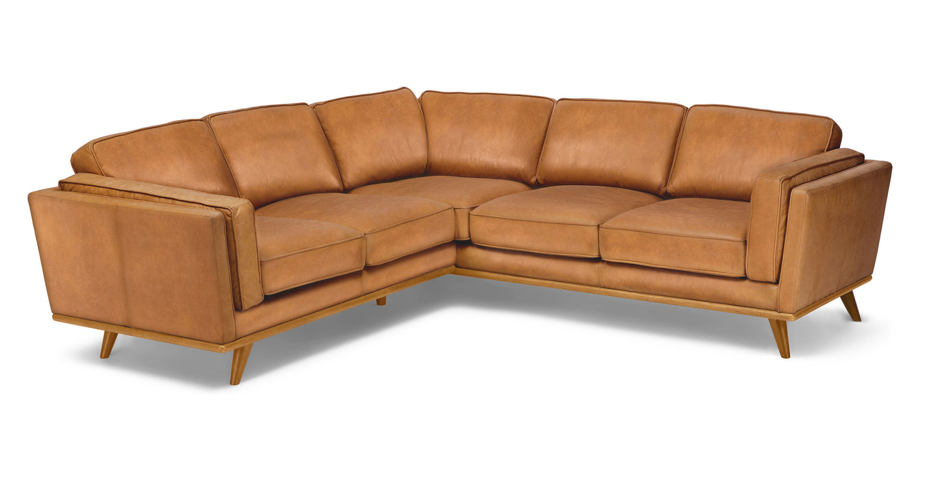 Ivy 5 seater leather sectional couch