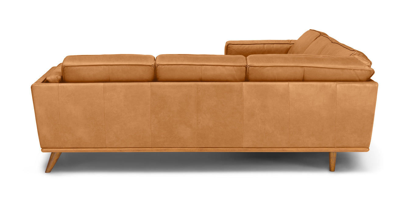 Ivy 5 seater leather sectional couch