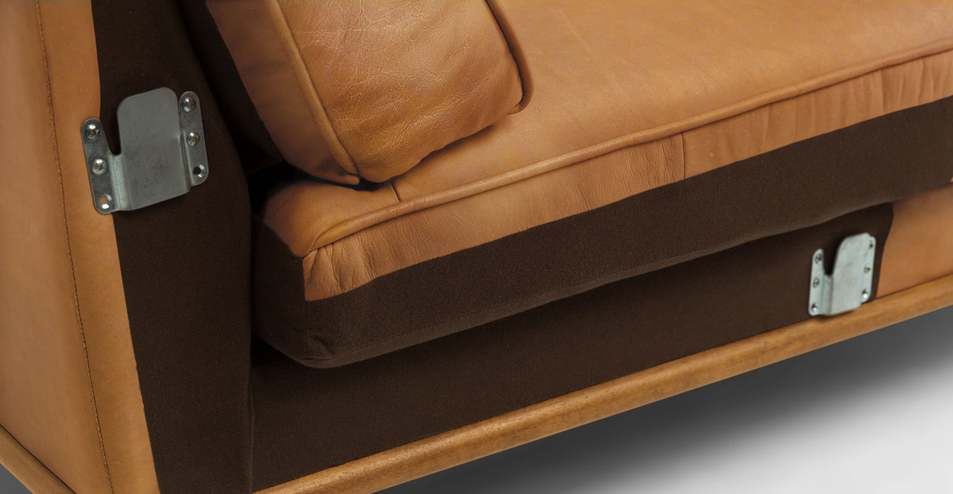 Ivy 5 seater leather sectional couch