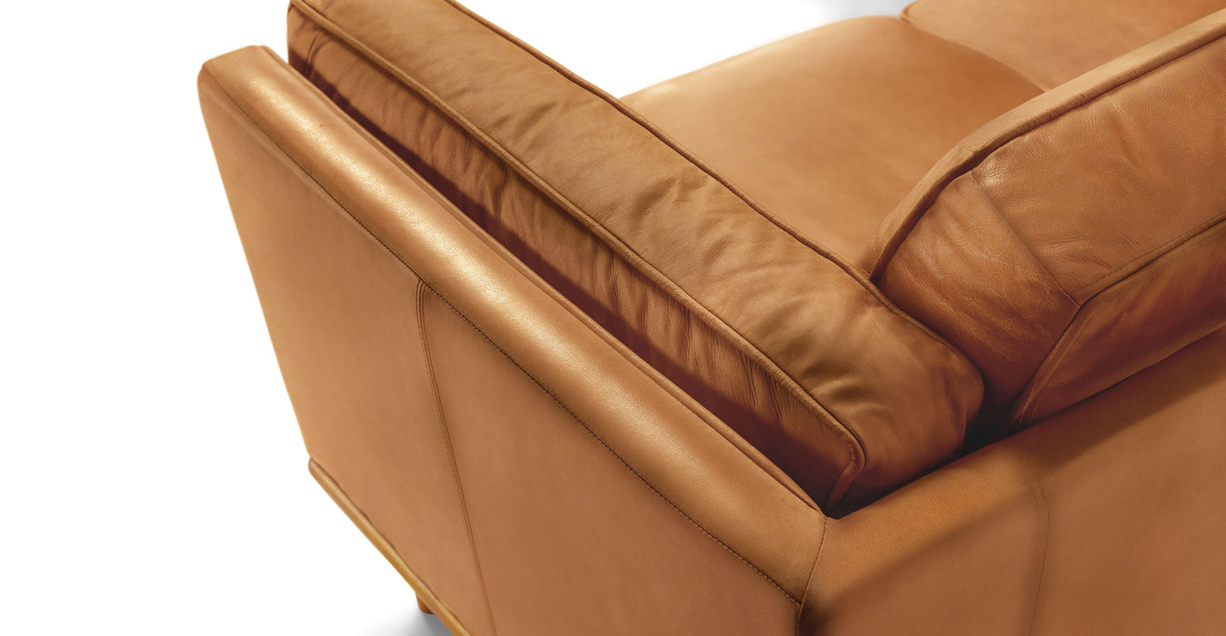 Ivy 5 seater leather sectional couch