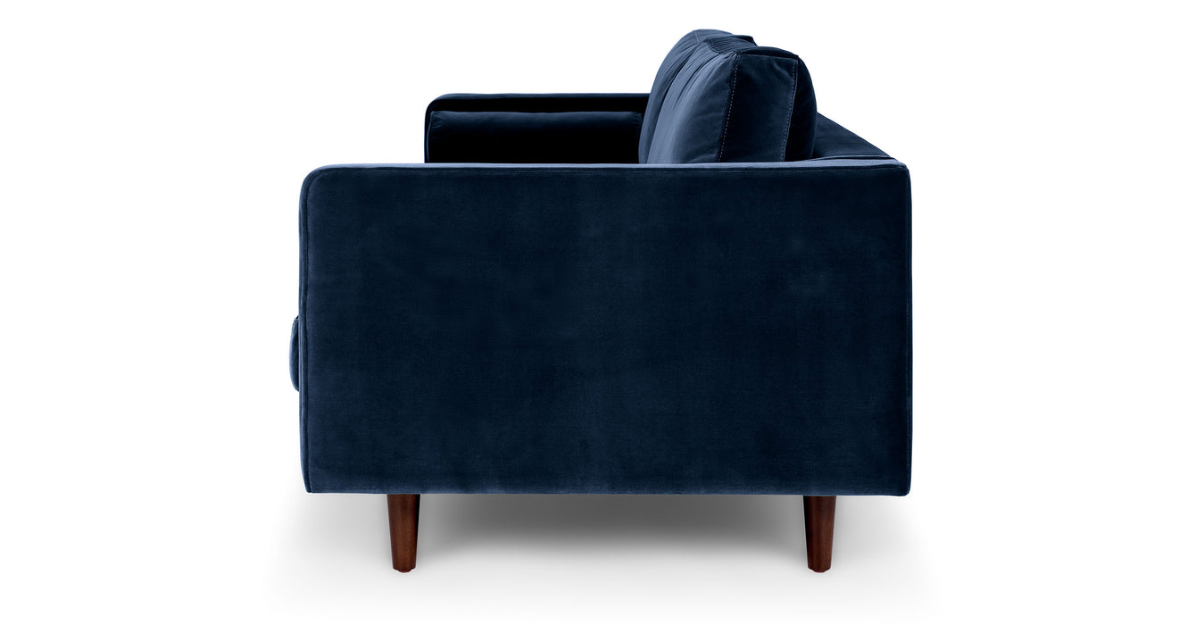 Adani blue velvet sofa