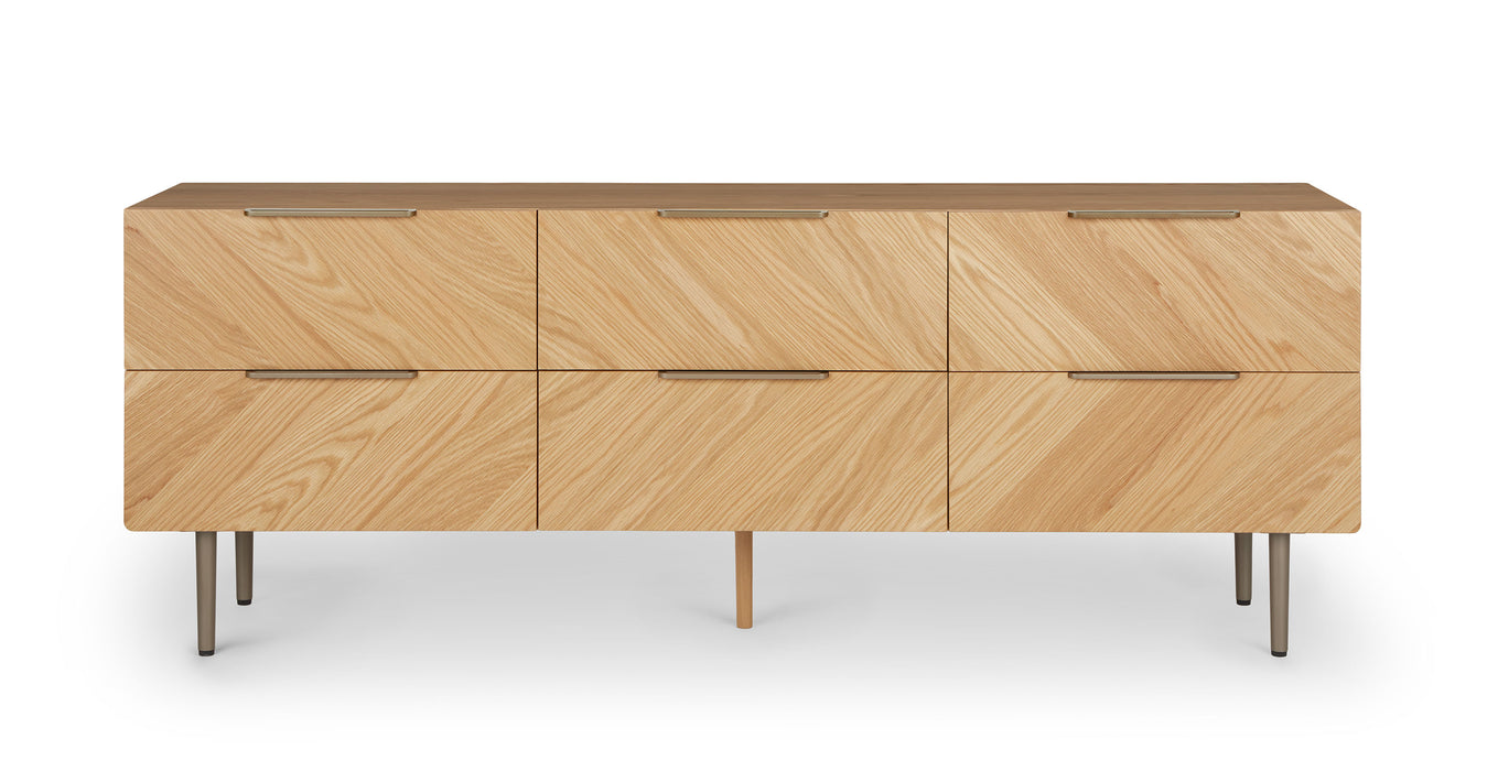 Johnson 6-drawer Oak double dresser