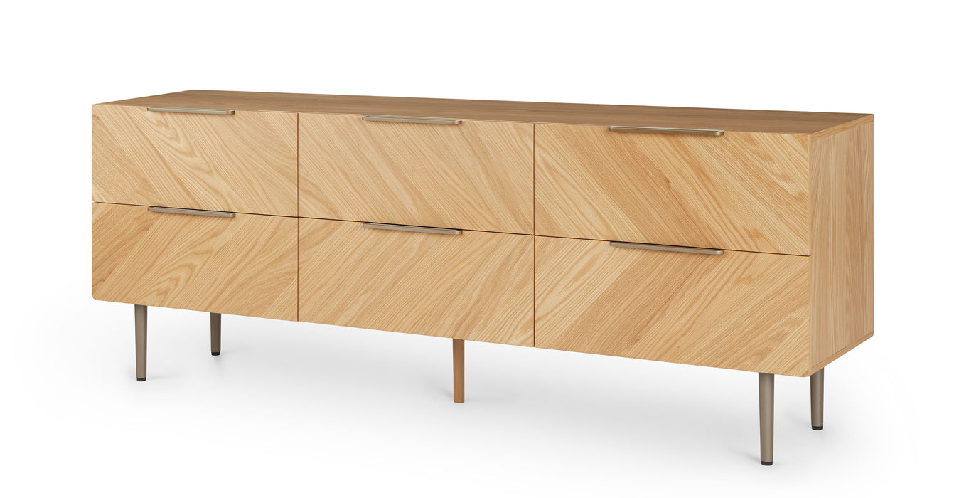 Johnson 6-drawer Oak double dresser