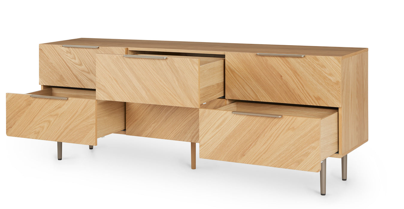 Johnson 6-drawer Oak double dresser