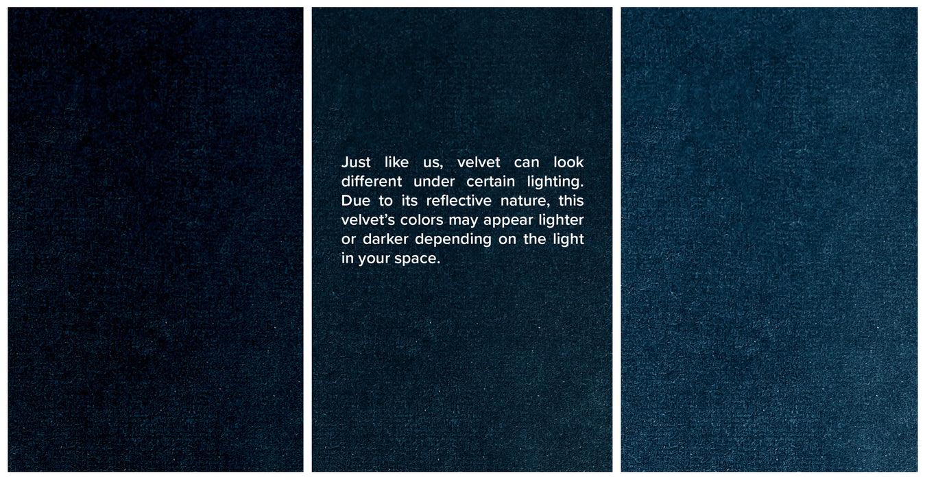 Adani blue velvet sofa